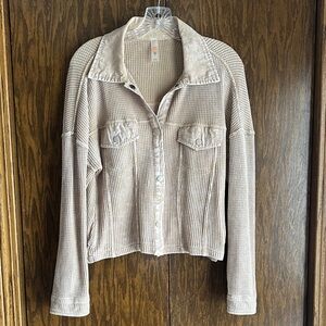 Mono B Light Beige Textured Jacket
